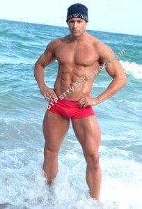 hot guy on beach in miami