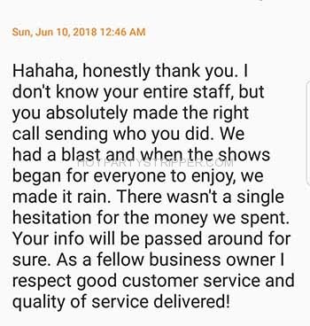 testimonial on the services