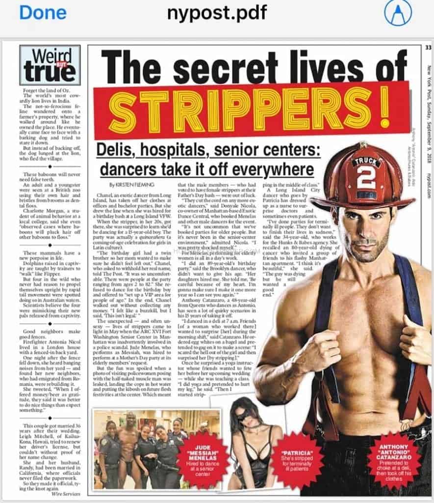 NY Post Interviewed Hot Party Stripper