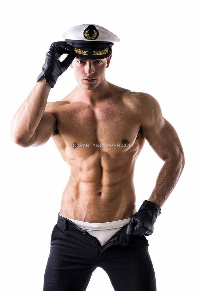 male strippers in costume for bachelor parties