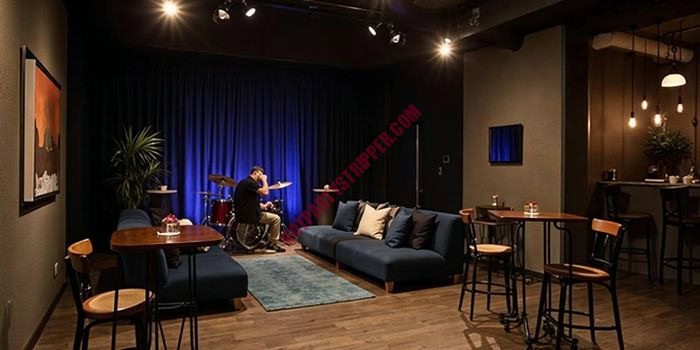 Austin host setting up private space for adult entertainer performance
