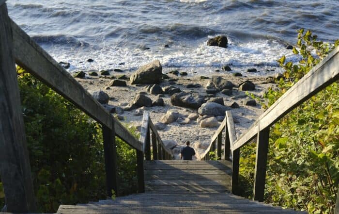 featured-image-1749301265 | Hot Party Stripper Stairs leading to the beach in Hamptons