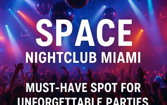 Generate a high-quality relevant image prompt for an article about Space Nightclub Miami Must-Hav | Hot Party Stripper Space night club miami must-have spot for unforgettable parties.