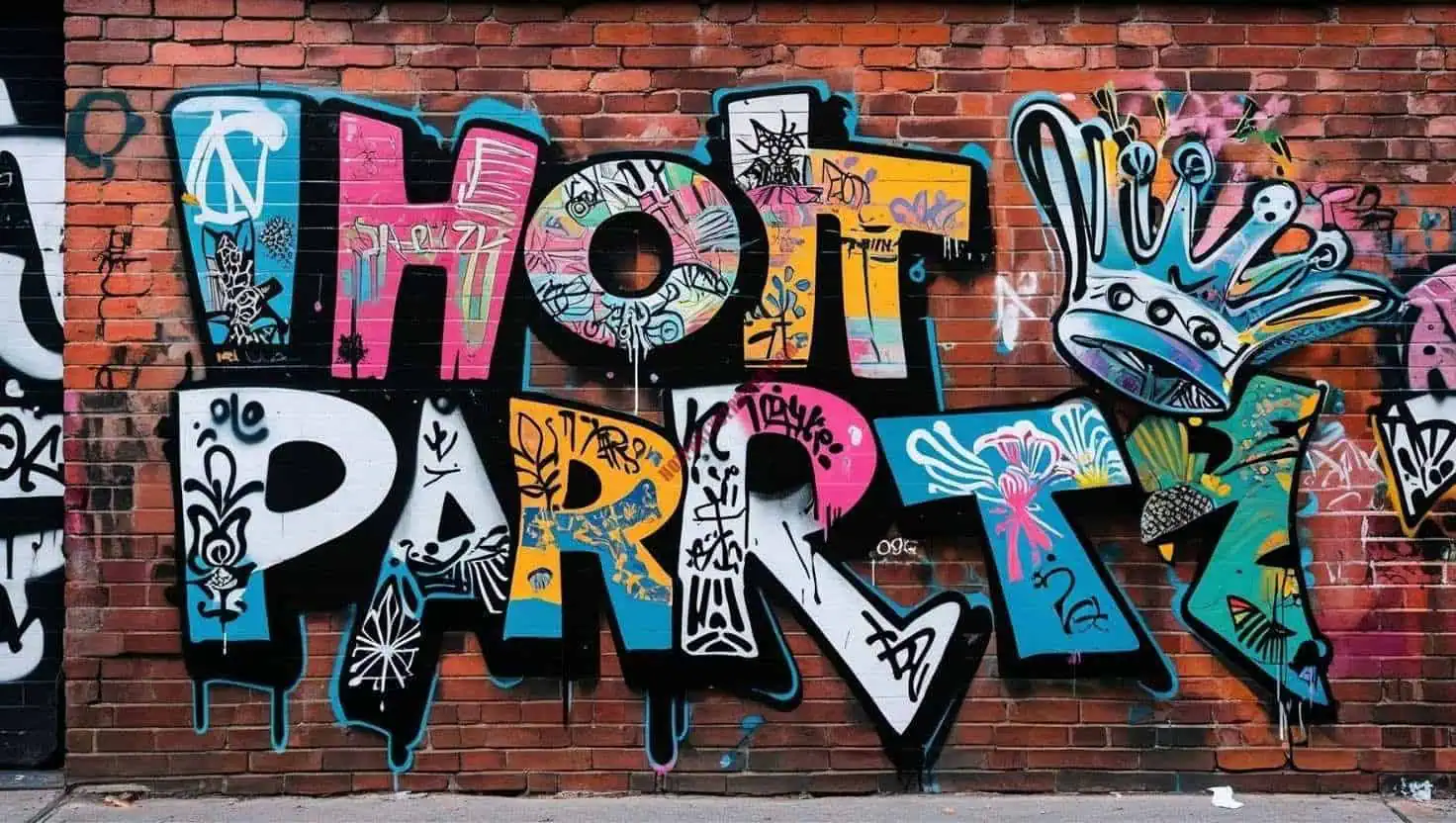Hot Party NYC graffiti wall