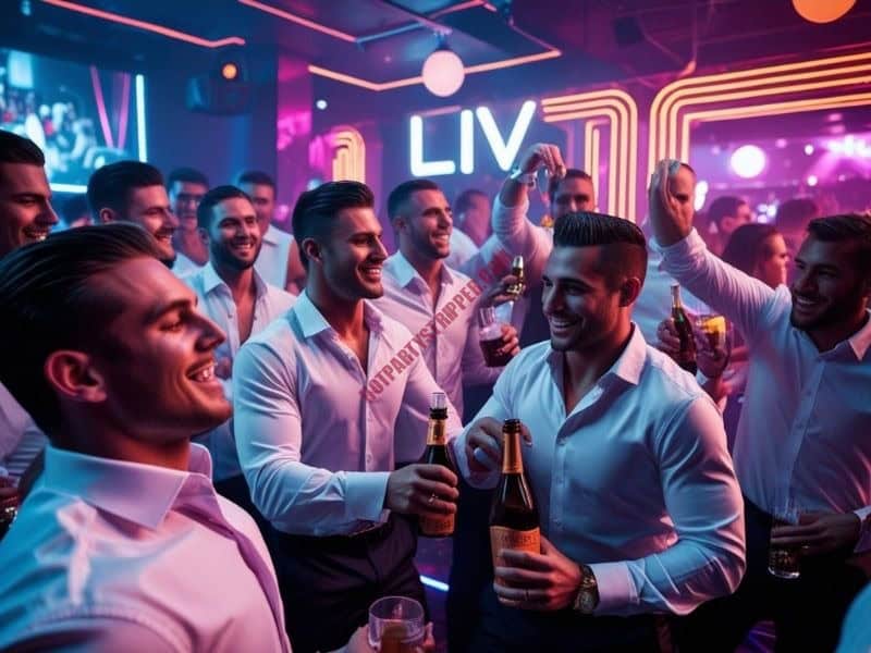 LIV nightclub Fontainebleau bachelor party with dancers and VIP vibe