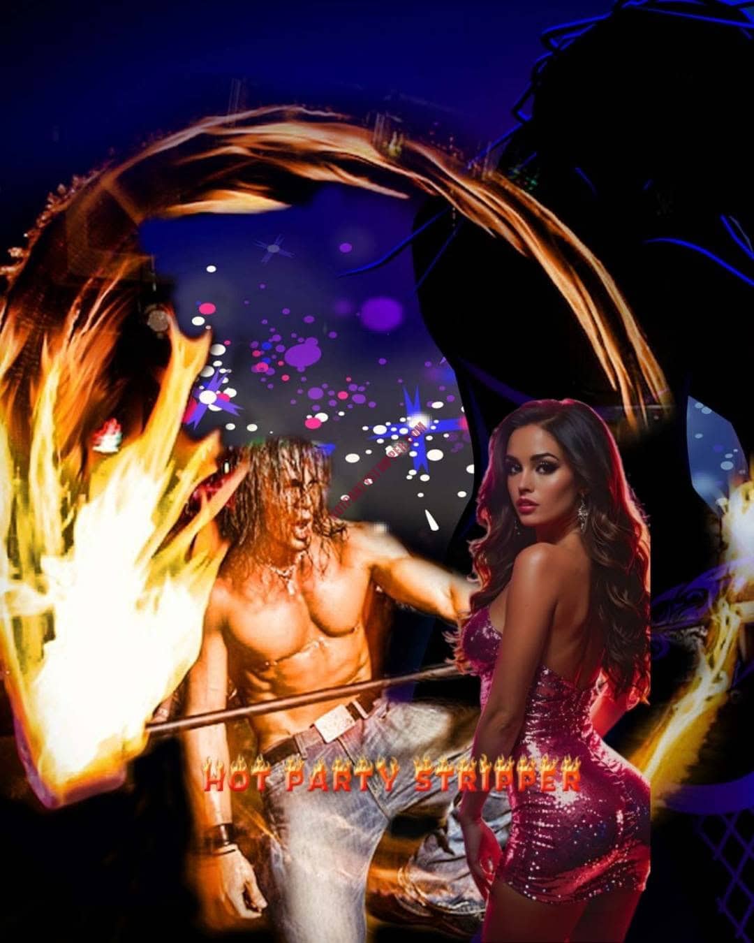 Miami strippers fire show hot dancers