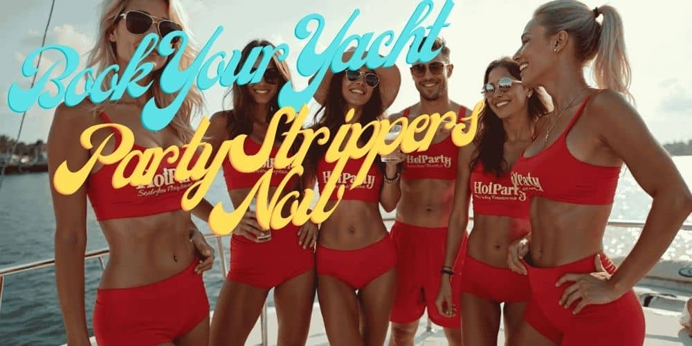 Private strippers dancing on a yacht party in Miami