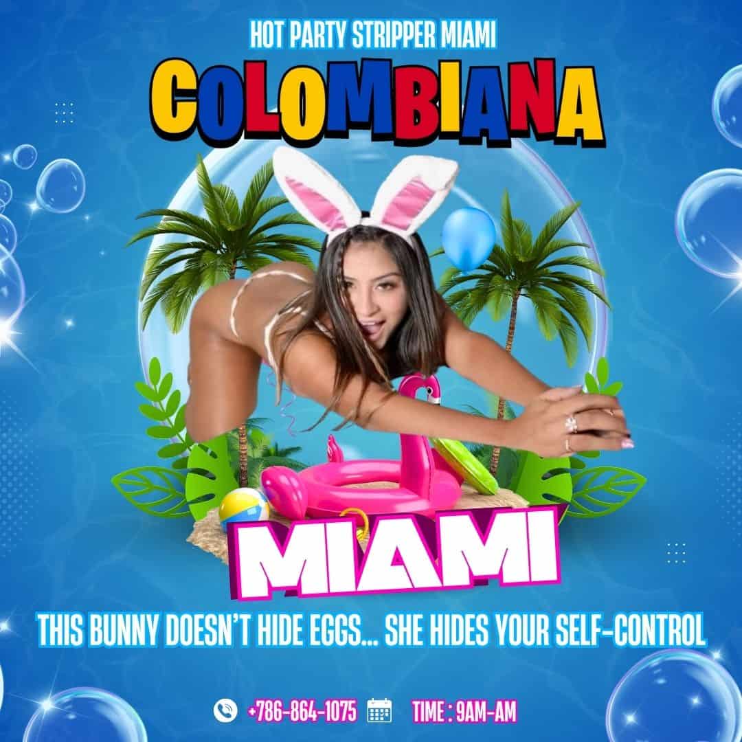 Luna Bunny — Miami Colombian exotic dancer flyer