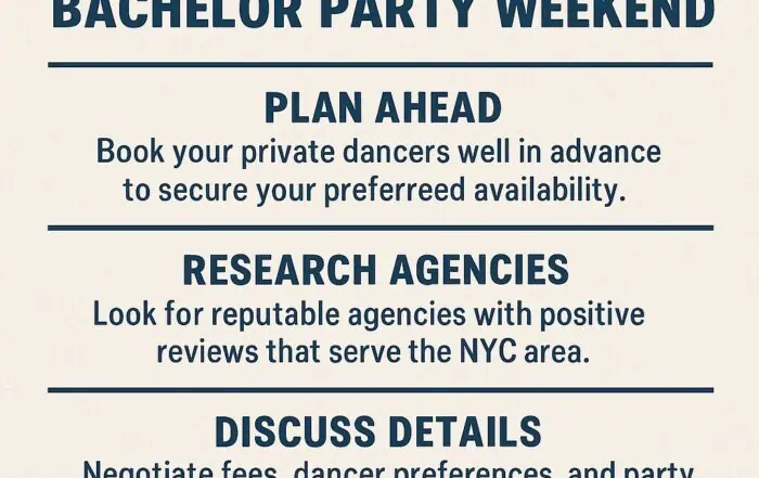 Information blog post on How to Book Private dancers in NYC for a Bachelor Party Weekend | Hot Party Stripper