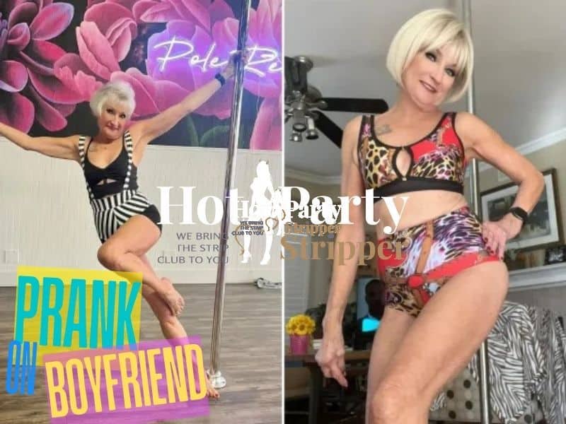 Old lady stripper prank idea for adults and couples parties