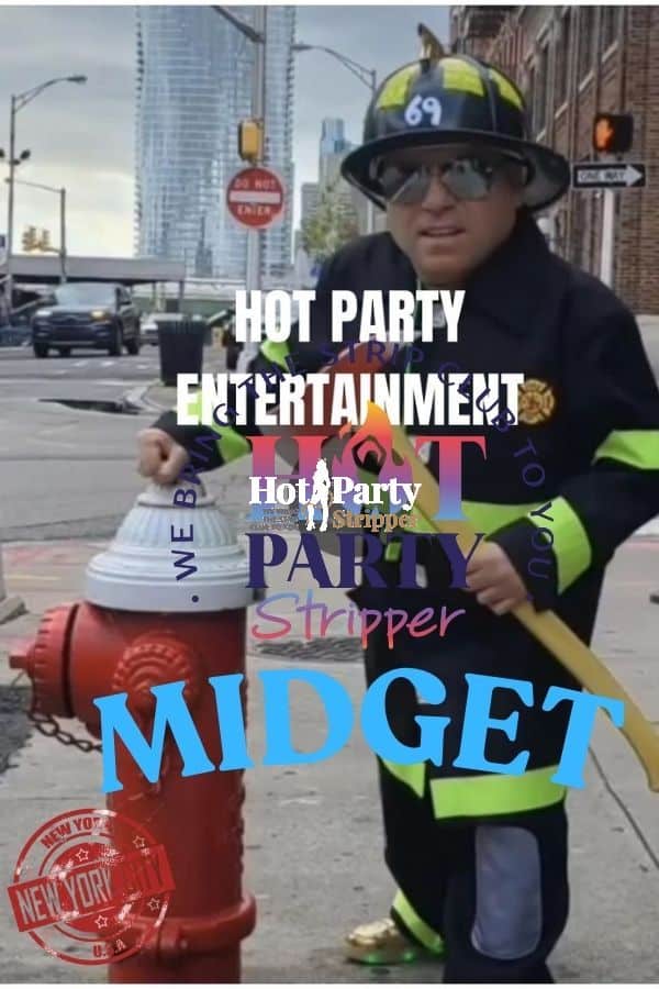 little person firefighter entertainer on NYC street for private parties