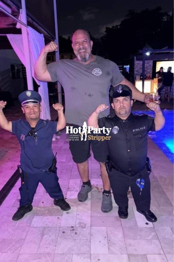 Little person police themed party entertainer in Miami Florida