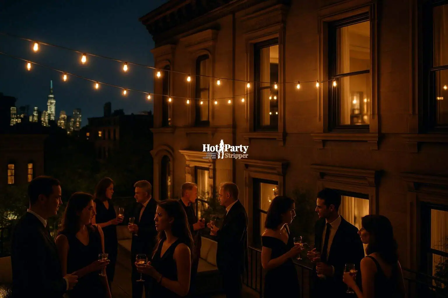 Luxury Park Slope Brooklyn brownstone private party at night Park Slope Brooklyn private brownstone party at night