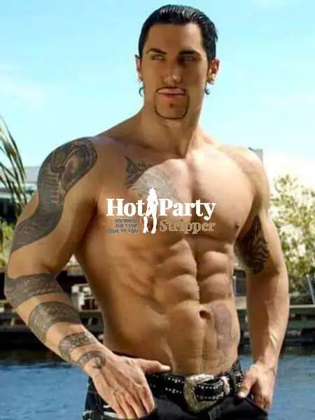 Male dancer performing at a Miami ladies night private party