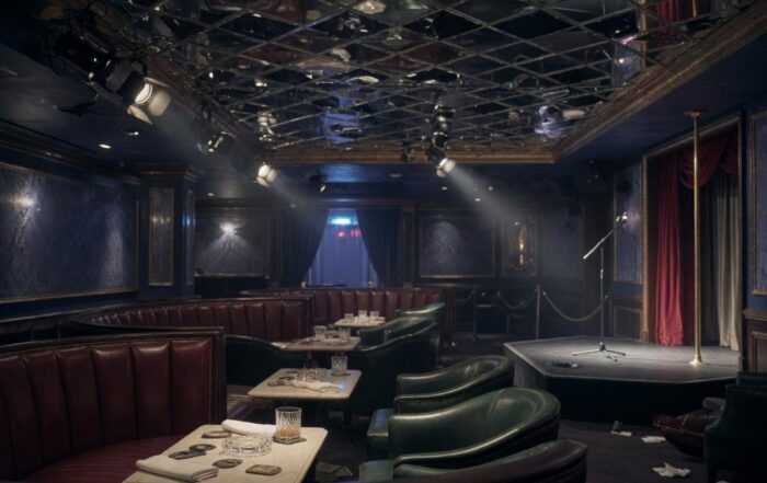 Scores NYC Closed - Best Alternatives Guide | Hot Party Stripper Empty upscale Manhattan gentlemen's club interior at night — Scores NYC closed, best alternatives guide by Hot Party Stripper