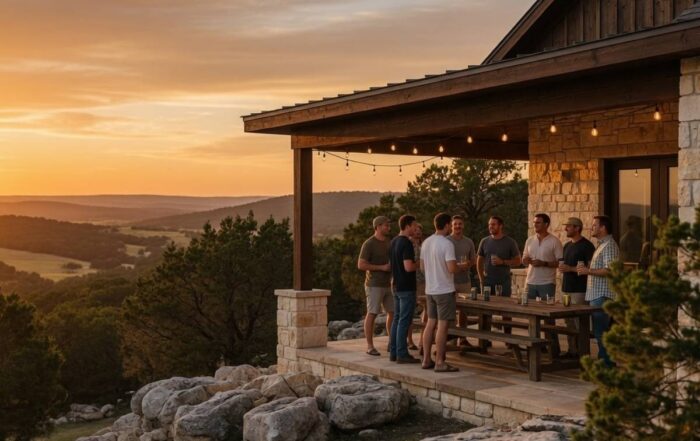 hill-country-ranch-bachelor-party-austin | Hot Party Stripper Bachelor party group at a Texas Hill Country ranch house outside Austin