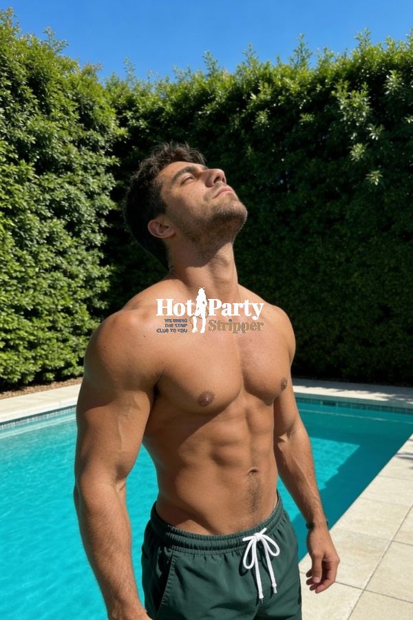 Male entertainer option 11 in the shirtless black tie look