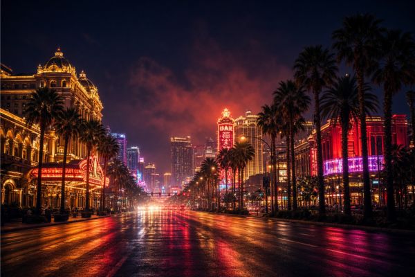 Las Vegas Strip at night — book strippers in Las Vegas, Nevada