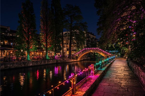San Antonio Riverwalk at night — book strippers in San Antonio, Texas