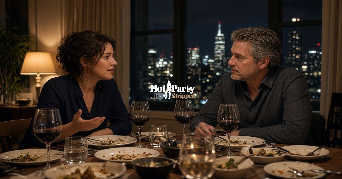 Friends around a downtown apartment table at night