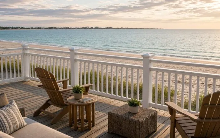 Clearwater beach rental deck | Hot Party Stripper Gulf-front rental deck near Tampa Bay at golden hour